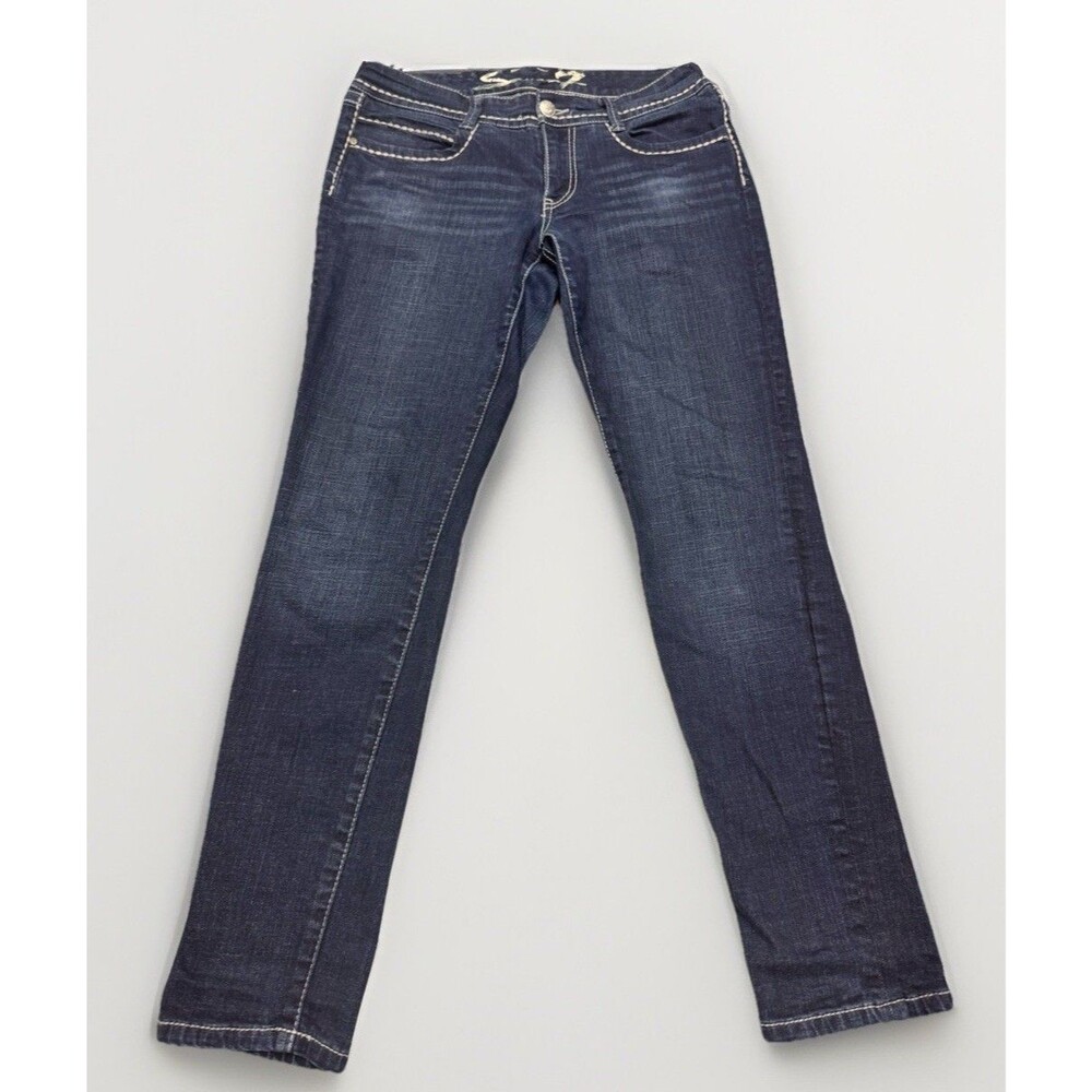 Vintage Seven For All Mankind Skinny Jeans Women's 10 Blue Denim Y2K EUC